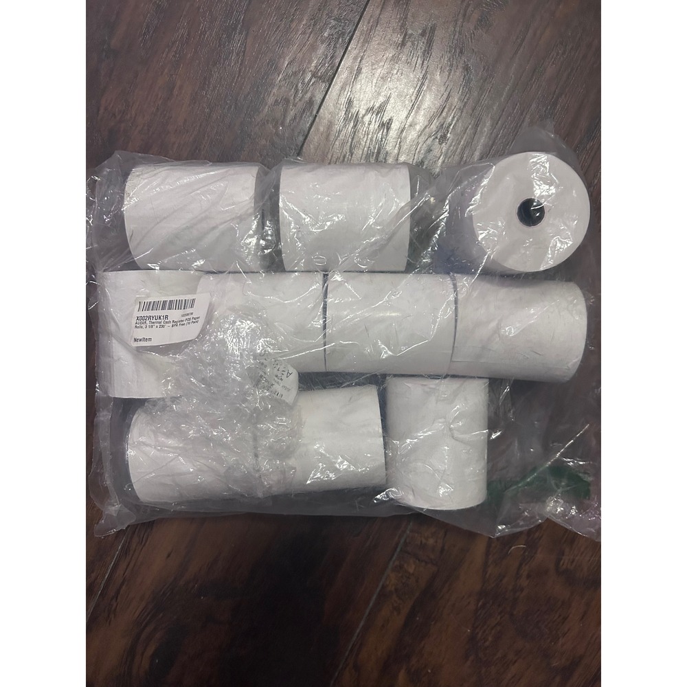AUEAR Thermal Cash Register POS Paper 10 Pack 3‎ 1/8" x 230' White BPA Free New